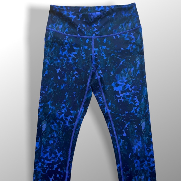 Lululemon Wunder Under *Full-On LuonFloral Sport Backdrop Iris Flower. - Picture 7 of 14